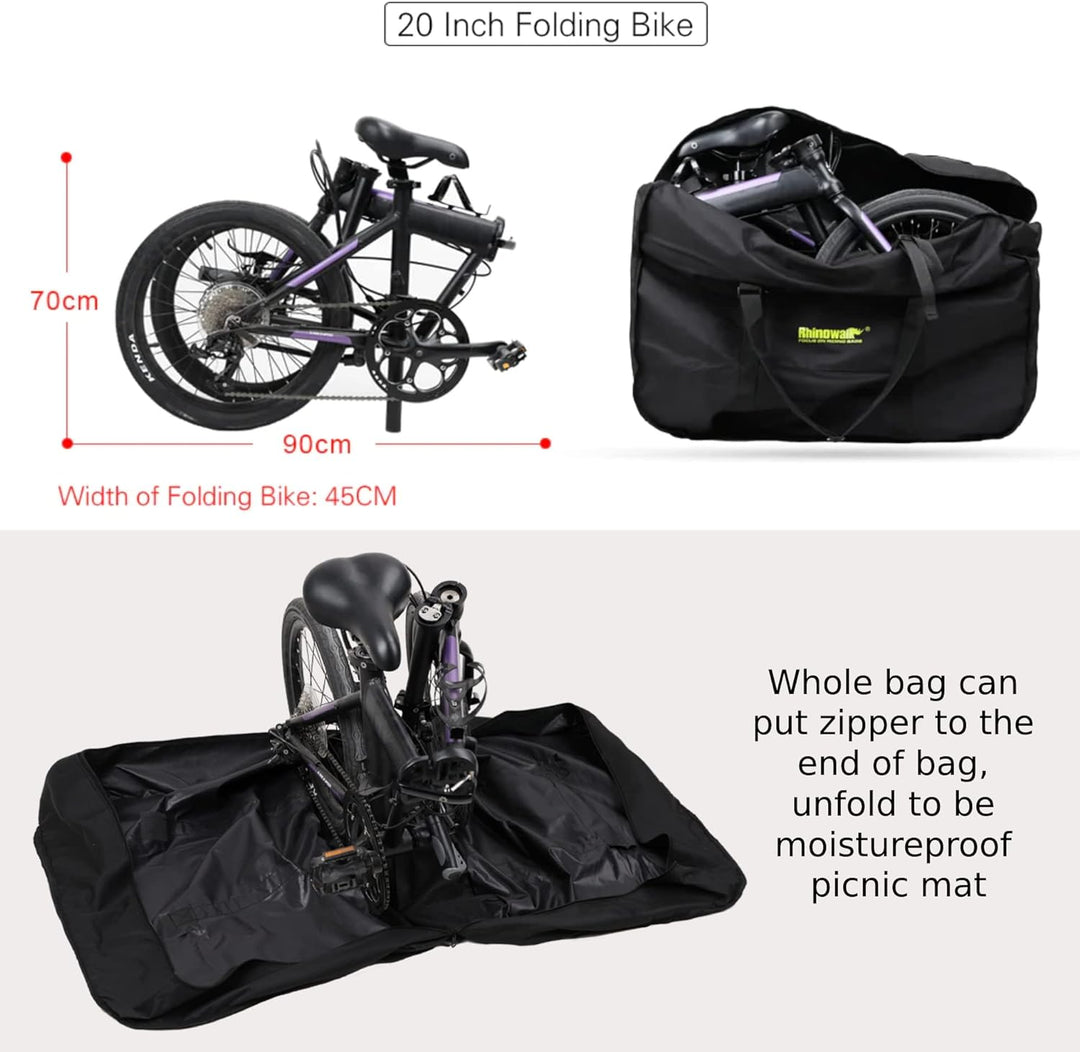 BAIGIO Fahrrad Transporttasche Klapprad Reisetasche für 14- 20 Zoll Faltrad Wasserabweisend Faltbar