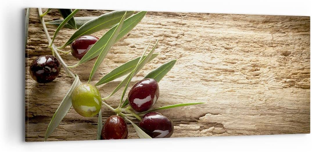 Wandbilder Dekoration Wohnzimmer Oliv italien aroma diät Panorama Bilder auf Leinwand 120x50cm Leinw