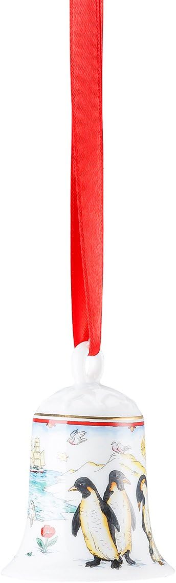 Hutschenreuther 2017 "Südpol 7 cm Porzellanglocke, Porzellan, Bunt, 7.5 x 7.5 x 10.5 cm