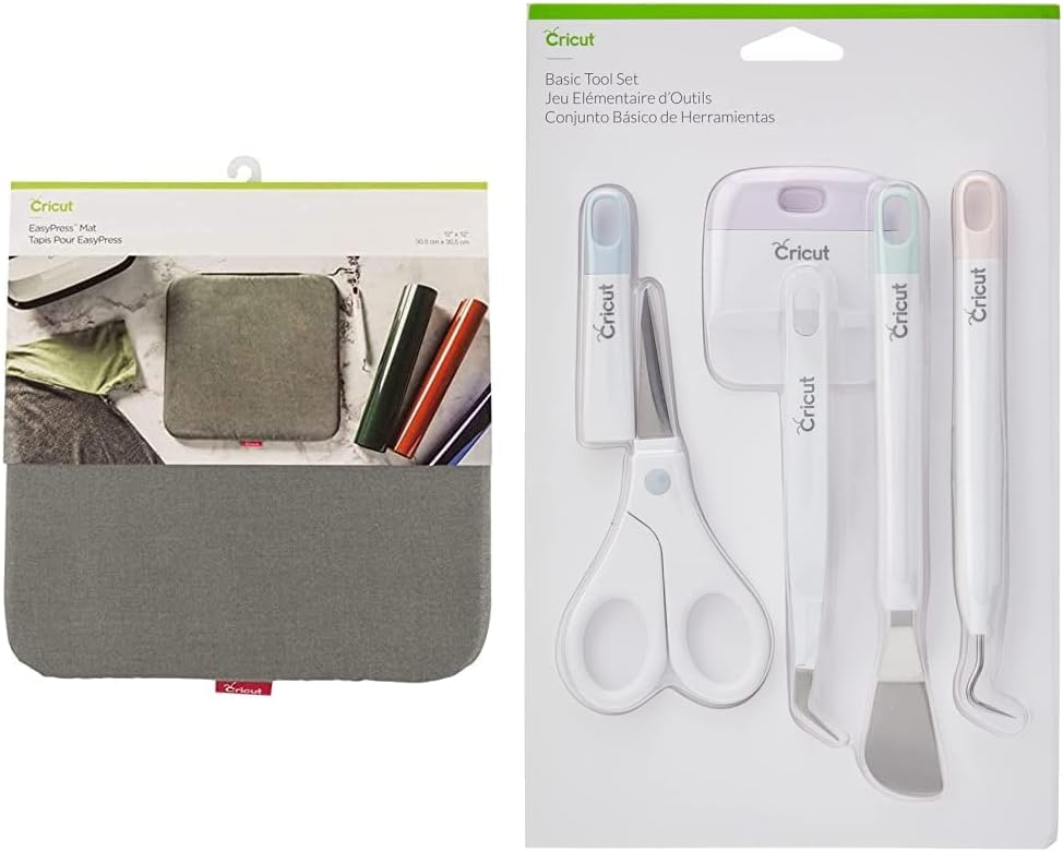 Cricut 2006053 EasyPress-Schneidematte, x 30,5 cm (12" x 12"), Grau, 30,5, PC2006053, 30,5 x 30,5 cm