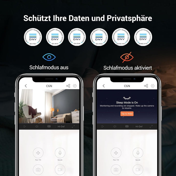 EZVIZ 1080P WLAN IP Kamera, schwenkbare Überwachungskamera Innen mit Zwei-Wege-Audio, Bewegungsverfo