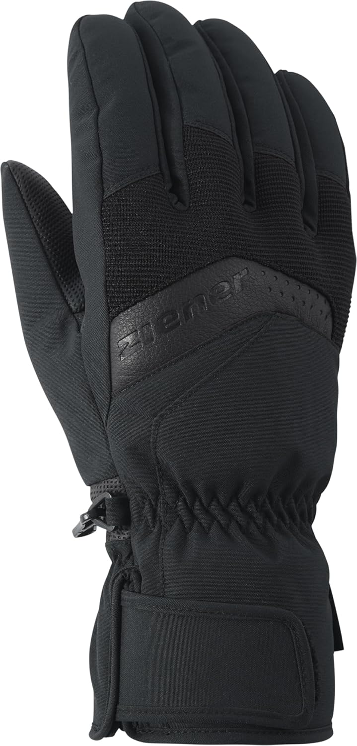 Ziener Herren Gabino Ski-Handschuhe/Wintersport |warm, Atmungsaktiv schwarz (black) 9, schwarz (blac