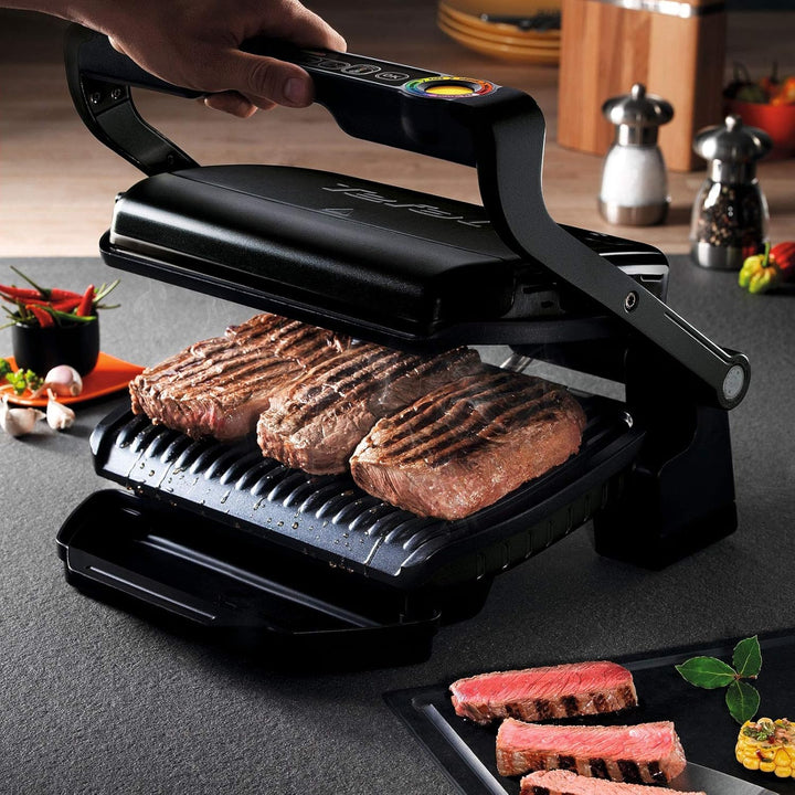 TEFAL GC7128 OPTIGRILL+ Kontaktgrill | 6 Automatikprogramme | Manueller Modus mit 4 Temperaturstufen
