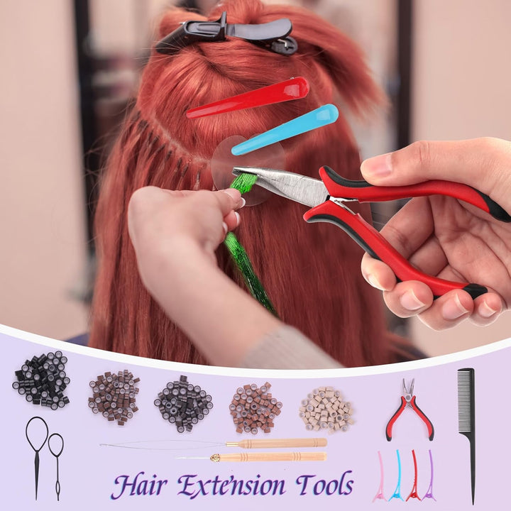 3200 Hair Tinsel,48 Inches Haar Lametta mit Werkzeug,16 Farben Glitzer Haarsträhnen zum Flechten Haa