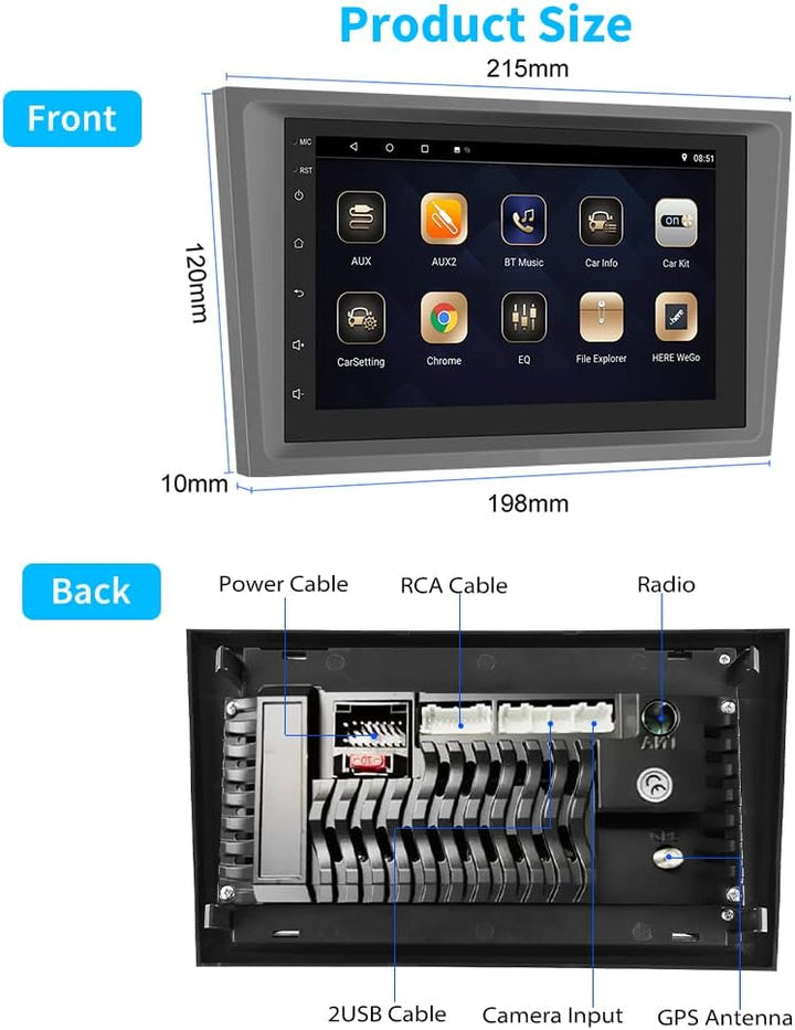 Android 10.0 Autoradio für Opel Corsa Astra Antara Vectra Zafira Meriva, Hikity Autoradio mit Birdsc