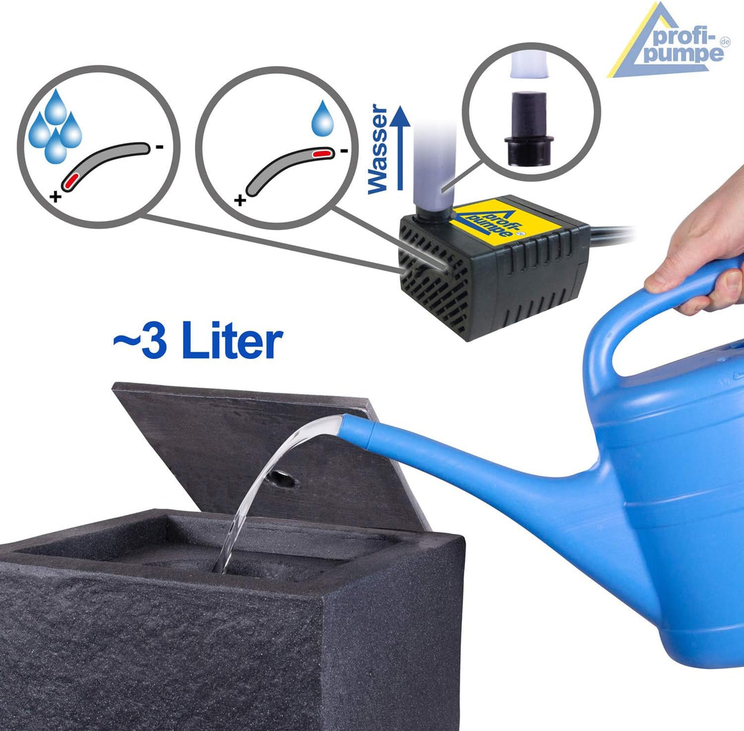 Gartenbrunnen Brunnen Zierbrunnen Zimmerbrunnen Springbrunnen Brunnen mit LED-Licht 230V Wasserfall