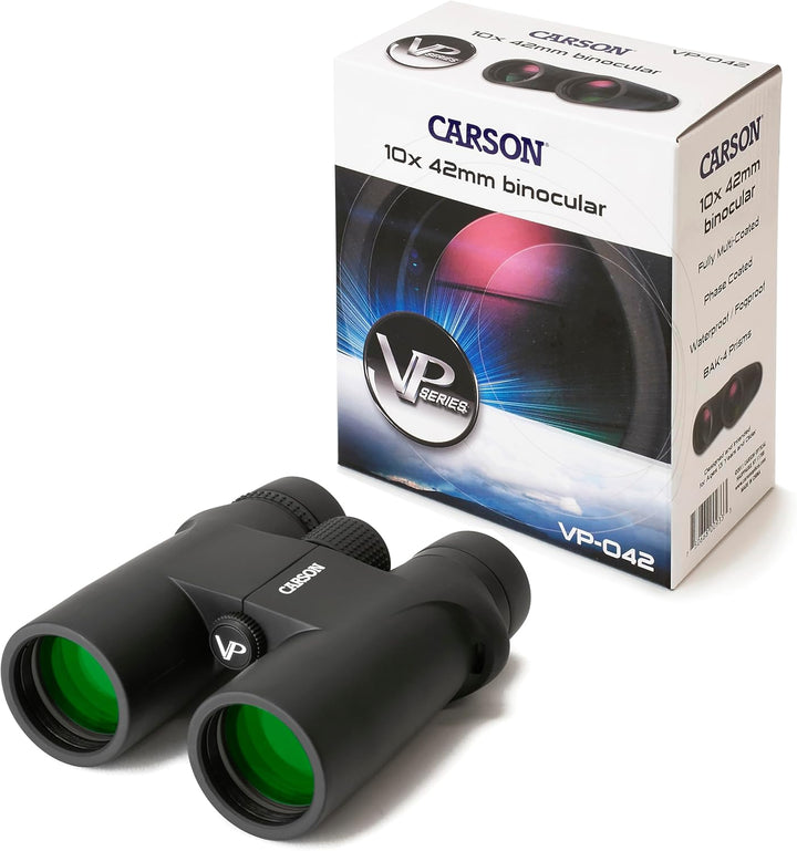 Carson Full-Size Fernglas, 10x42mm, wasserdicht und beschlagfrei (VP-042) 10x42mm Full-Size, 10x42mm