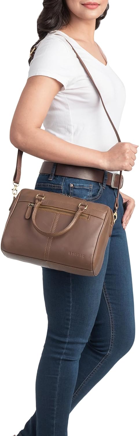 STILORD 'Cassandra' Leder Handtasche Damen Fashion-Tasche Ledertasche Henkeltasche Umhängetasche und