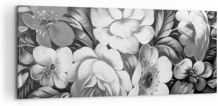 Panorama Bilder auf Leinwand 100x40cm Leinwandbild Blume Blumenstrauss Blatt Gross Wanddeko Bild Sch