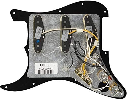 Fender Strat Pickguard, vorverkabelt, Custom Shop Texas Special SSS, schwarz, 11-Loch, PG Schwarz Te