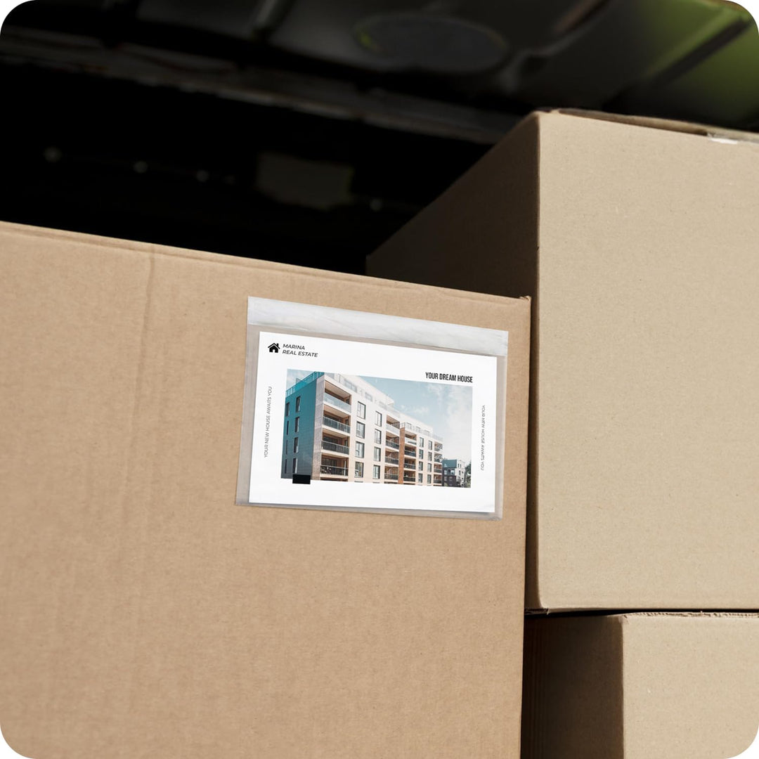 Netuno 1000x transparente Lieferscheintasche selbstklebend DIN C6 175x 129 mm Begleitpapiertasche Do