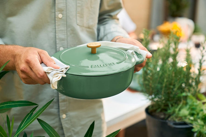 BALLARINI Bellamonte Auflaufform, Bräter, Dutch Oven, Emailliertes Gusseisen, Oval, 29 cm, 4,5 L, Gr
