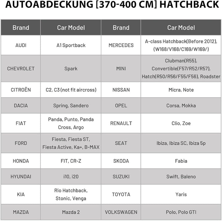 Favoto Autoabdeckung Winter Vollgarage Auto Abdeckplane Staubdicht Wasserdicht Autohülle Autoplane C