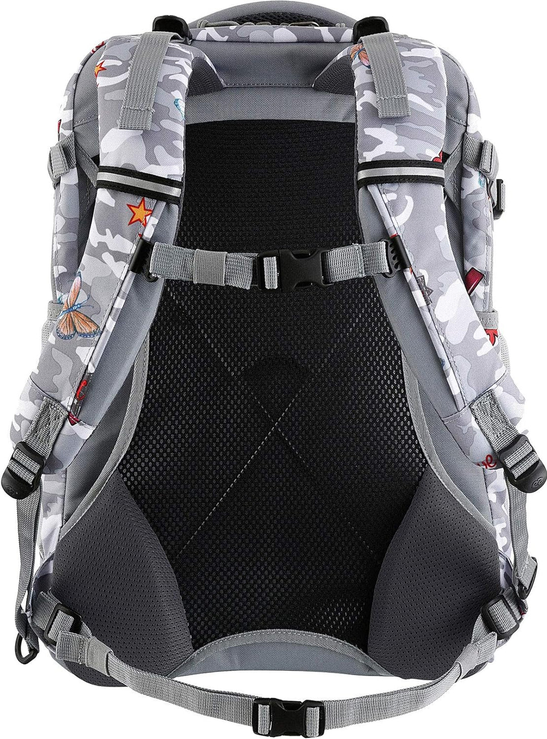 YZEA Schulrucksack AIR Net mit Atmungsaktiven Netzrücken 1,1 Kg + Adressanhänger Bowatex