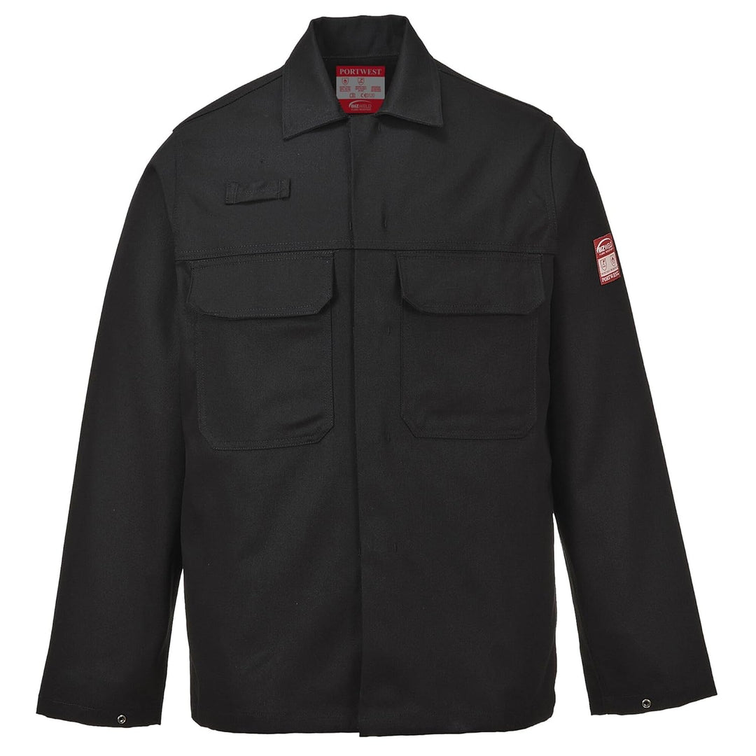 Portwest BIZ2 Herren Flammenresistente Bizweld FR Arbeitsjacke Schwarz, S S Schwarz, S Schwarz
