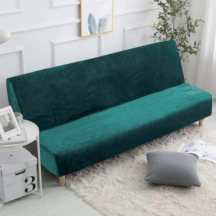Jaotto Sofabezug Ohne Armlehne 2/3 Sitzer, Sofa Überwürfe Armlose Sofabettüberzug Jacqaurd Stretch W