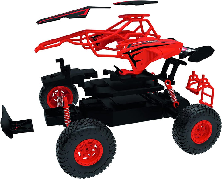 Carrera RC Adventskalender 2.0 2,4 GHz Buggy, Rot │Ferngesteuertes Auto aus 24 Bauteilen bauen │Elek
