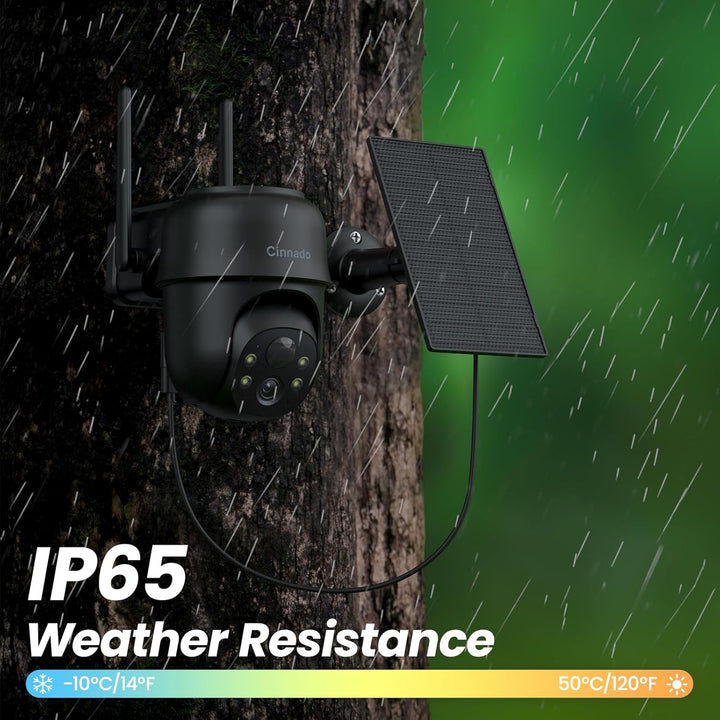 Cinnado überwachungskamera aussen akku solar - 2K kamera überwachung aussen wlan kabellos solarpanel