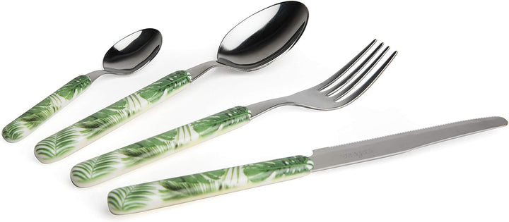 Excelsa Foliage Besteck-Set, 24-teilig, Edelstahl 18/0, Foliage