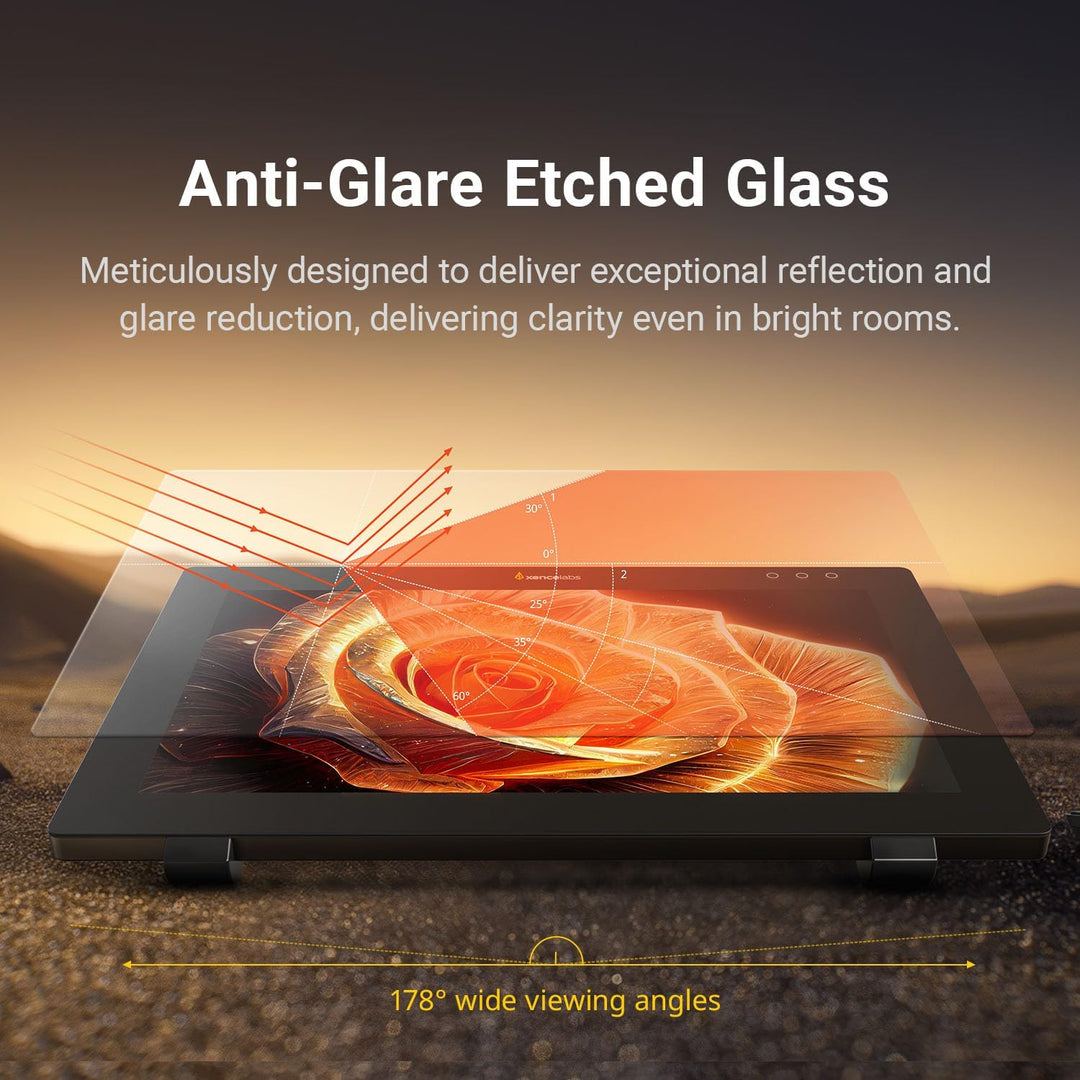 Xencelabs Pen Display 24 Grafiktablett 4K Professionelle 99% Adobe RGB Zeichenmonitor Zeichentablett
