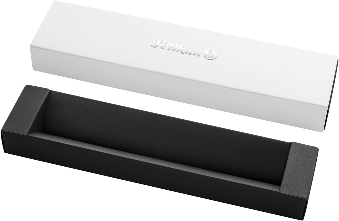 Pelikan Kugelschreiber Pura K40, Silver, hochwertiger Drehkugelschreiber im Geschenk-Etui, 952069, 1