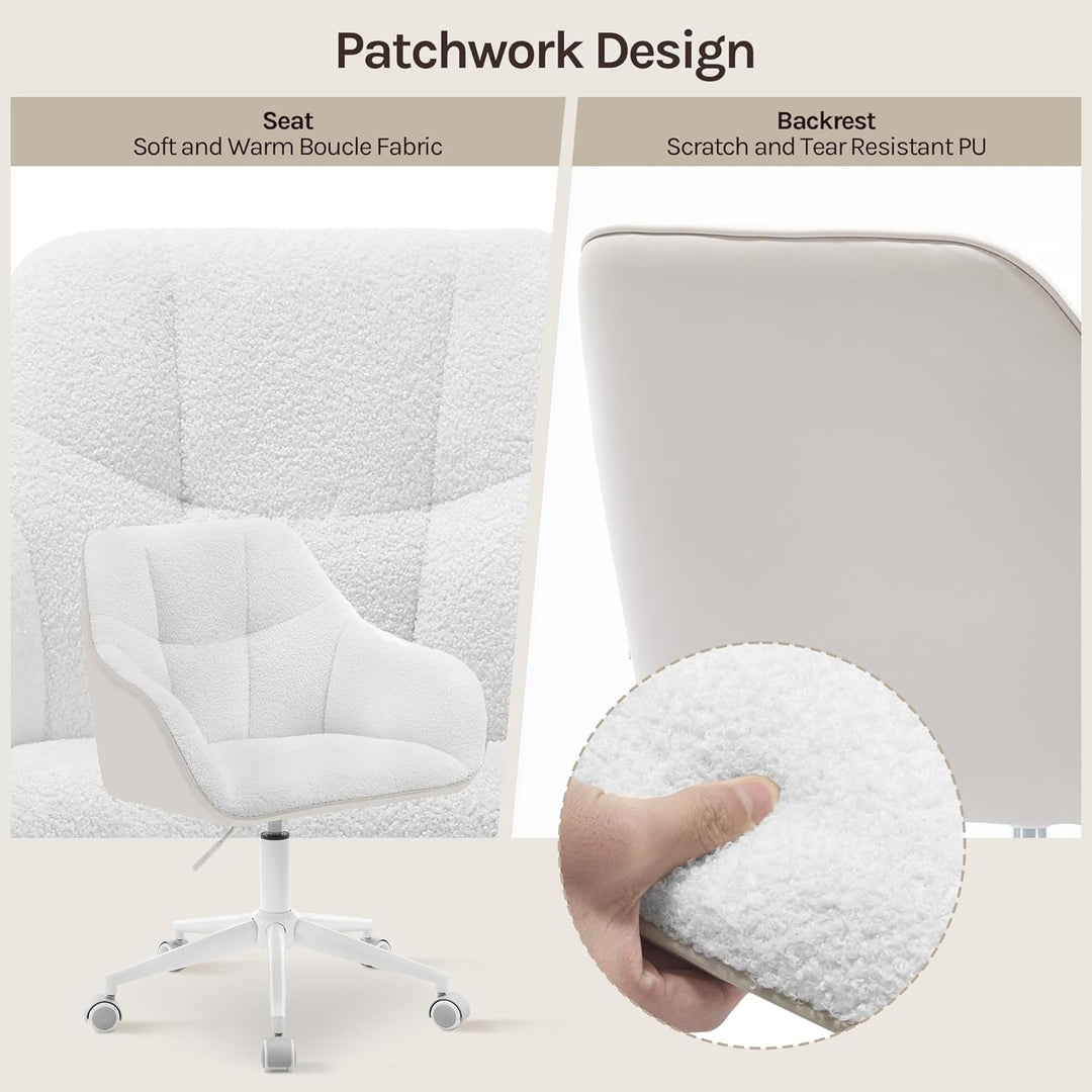 WOLTU Homeoffice Stuhl, Schreibtischstuhl, Drehstuhl, Schminkstuhl, höhenverstellbar, 150 kg belastb