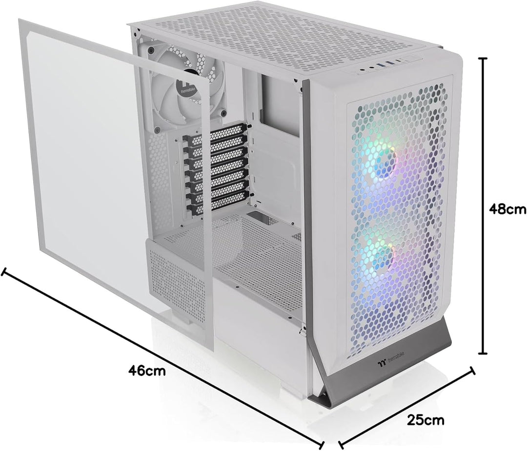 Thermaltake Ceres 300 TG ARGB, Mid Tower Chassis, White Snow, Snow