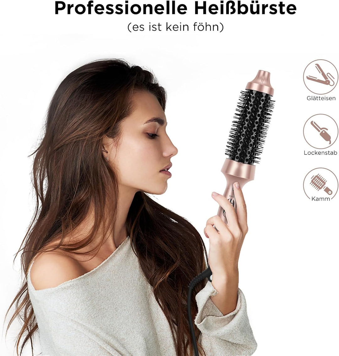 PARWIN PRO BEAUTY Thermal Brush Lockenbürste 35mm mit Heizung Keramik Turmalin Glätteisen Lockenstab