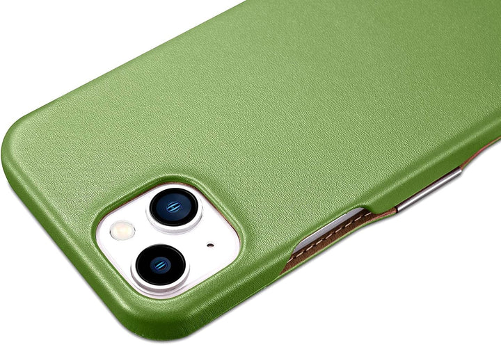 Mobiskin Hülle kompatibel mit Apple iPhone 13 (6,1 Zoll), Handyhülle mit echtem Leder, Case, Schutzh