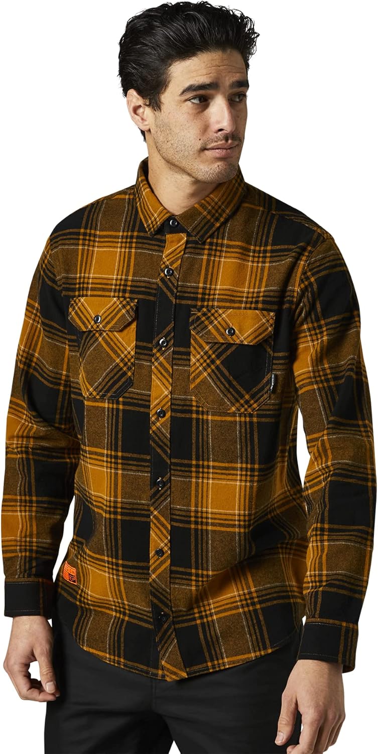 Fox Racing Herren Men's Traildust 2.0 Flannel Shirts Button-Down-Shirt S Gold, S Gold