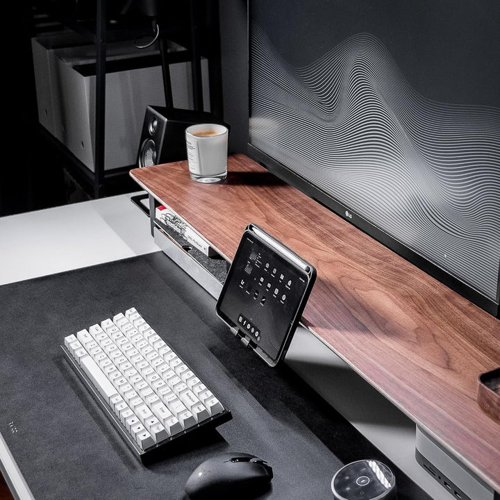 Raico Schreibtischregal Monitorständer Setup Cockpit Ergonomischer Dual-Screen-Riser Minimaler Schre
