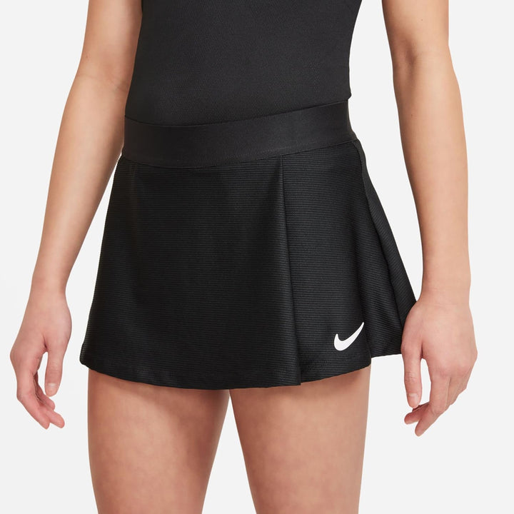Nike Mädchen Court Victory Tennis-Rock 7 Jahre Black/White, 7 Jahre Black/White