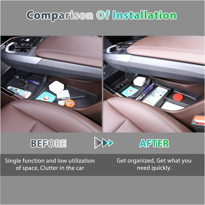 DIYUCAR FĂŒr B-M-W X1 U11 2023 2024 Untere Zentralsteuerungsbox, Mittelkonsole Armlehne Organizer Tab