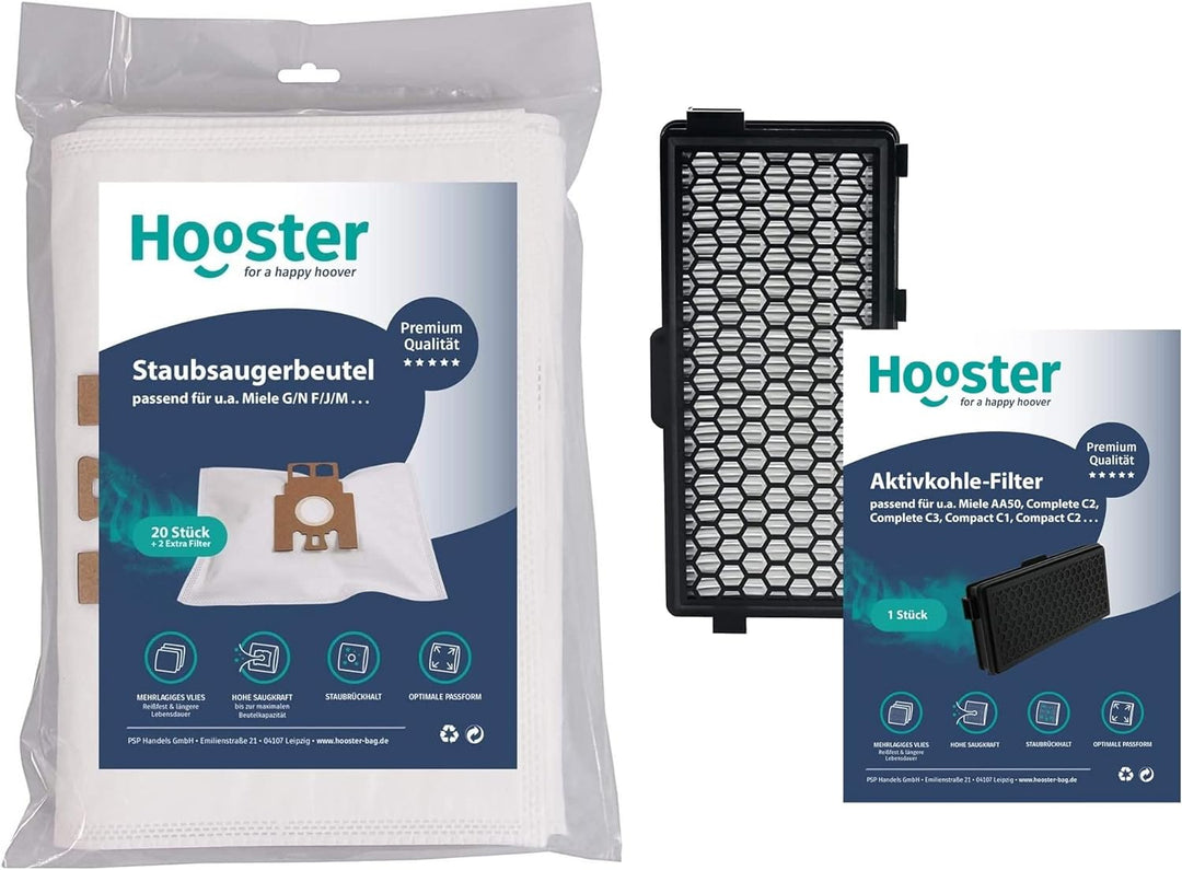 10 Staubsaugerbeutel für Miele S8340 + 1 Filter kompatibel mit Miele SF-AA 50 Air Clean | S 8340 Pow