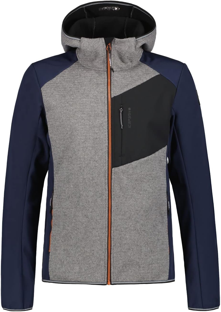 ICEPEAK Herren Outdoorjacke DANFORT 50 graumeliert/navy, 50 graumeliert/navy