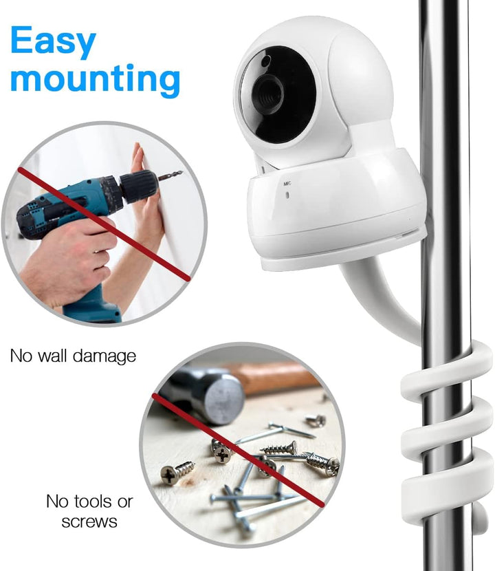 HOLACA Flexible Drehhalterung kompatibel mit VTech VM923/924 Babyphone ohne Werkzeug oder Wandbeschä