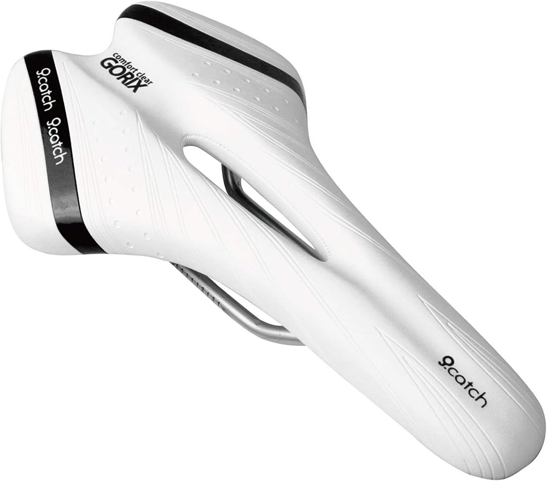 GORIX Fahrradsattel, komfortabel, mit Schiene, MTB, Rennrad, für Damen und Herren (A6-1) Schwarz, Sc