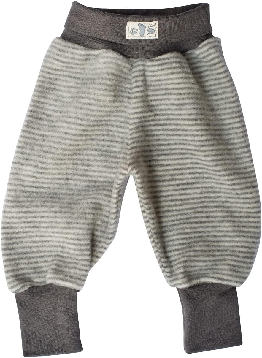 Lilano, Baby Fleece Hose, 100% Wolle (kbT) 68 Grau / Natur, 68 Grau / Natur