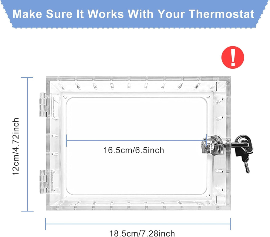GAESHOW Universal Wand Transparenter Thermostat Schutz, Thermostat Schliesskasten mit Schlüssel, Acr