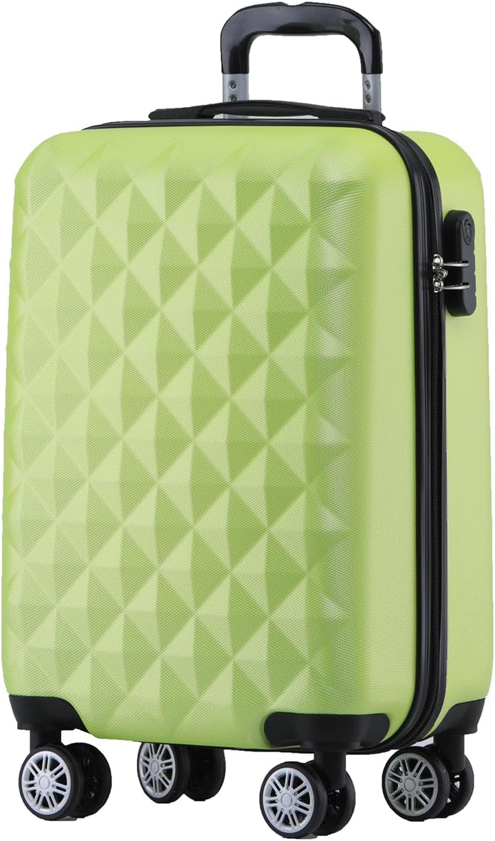 BEIBYE Zwillingsrollen 2066 Hartschale Trolley Koffer Reisekoffer Gepäck M-L-XL-Set (Grün, M) Grün M