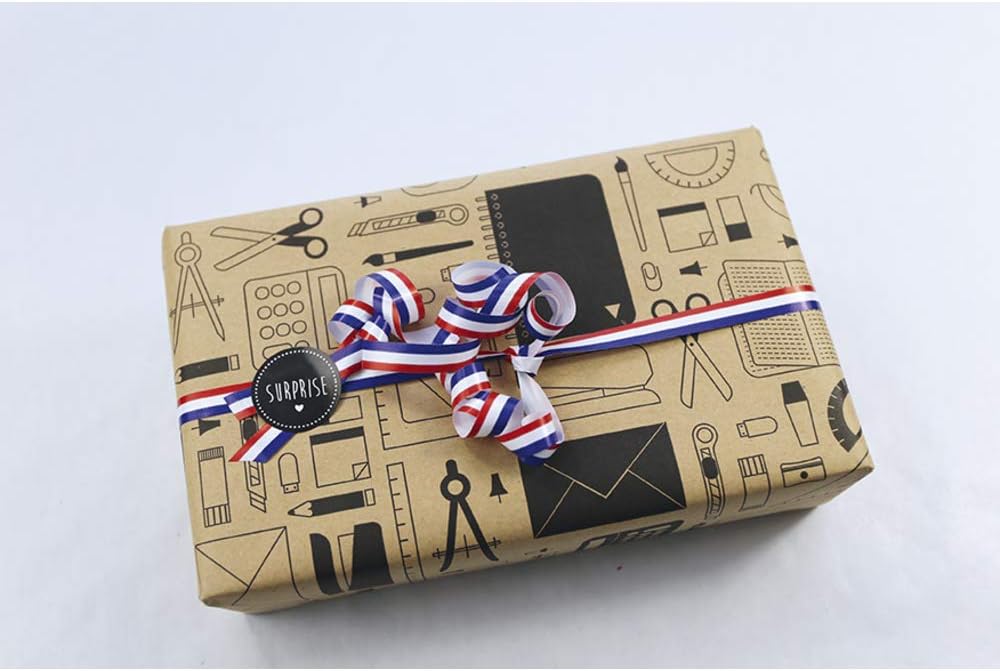 Clairefontaine 223809C - Rolle Geschenkpapier aus Kraftpapier 70g 50x0,70m, 100% recycelt, robust un