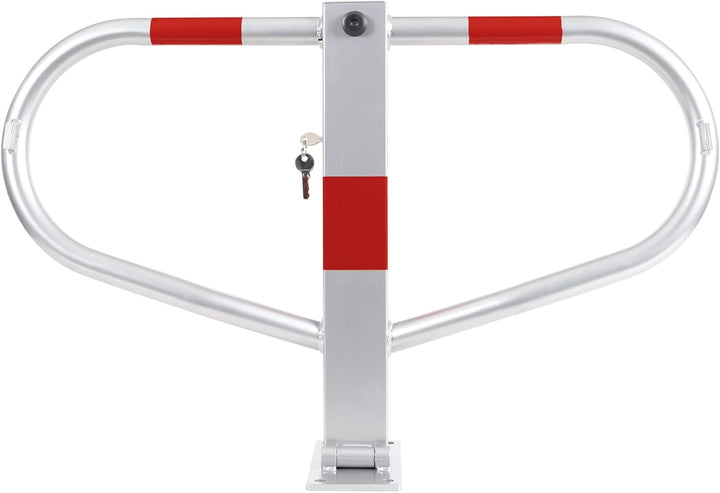 STIER Parkbügel, umlegbar, mit Zylinderschloss, 2 Schlüssel im Lieferumfang, stabiles, verzinktes St