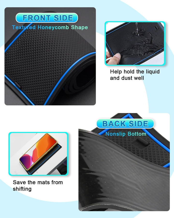 CDEFG Kompatibel mit Dacia Spring Electric EV 2025 Facelift Gummimatten Mittelkonsole Antirutschmatt