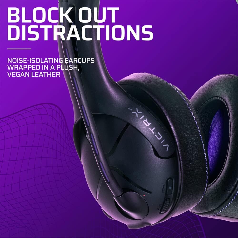Victrix Gambit Schwarz drahtlos and verkabelt Gaming Kopfhörer mit Mic - PlayStation PS4, PS5 - Espo