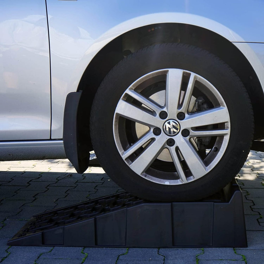 XPOtool teilbare Auffahrrampe 2er Set Schwerlast Autorampen bis 2,5 Tonnen aus Kunststoff für Pkws 2