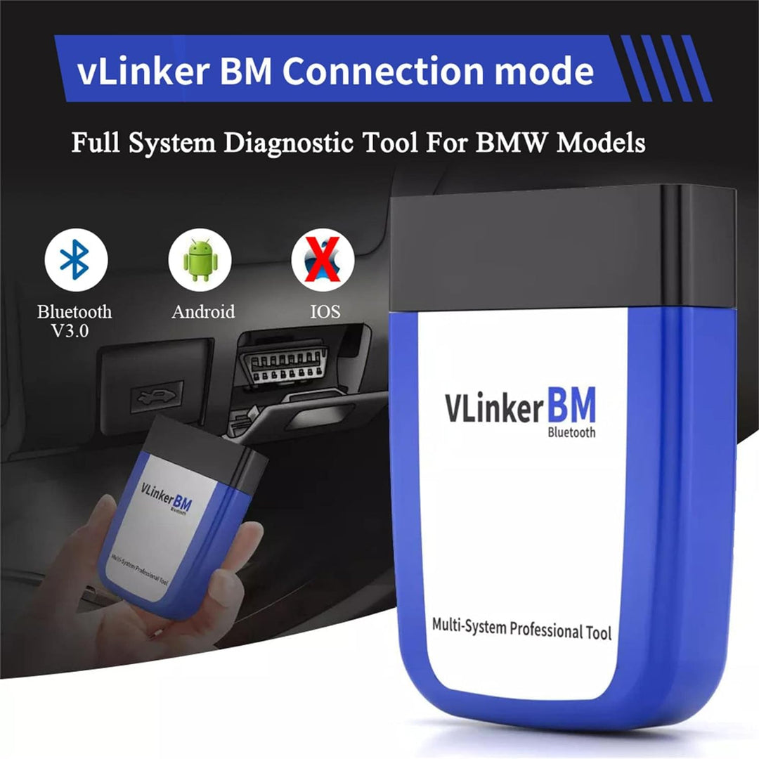 vLinker BM OBD2 Bluetooth Codeleser, OBDII Scan Tool für Android & Windows - Gemacht für BimmerCode