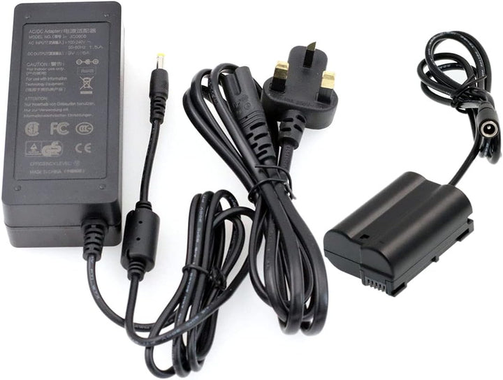 HangTon EP-5B DC-Koppler EN-EL15 Blindbatterie und 9V 6A AC DC-Netzteiladapter für Nikon D7000 D7100