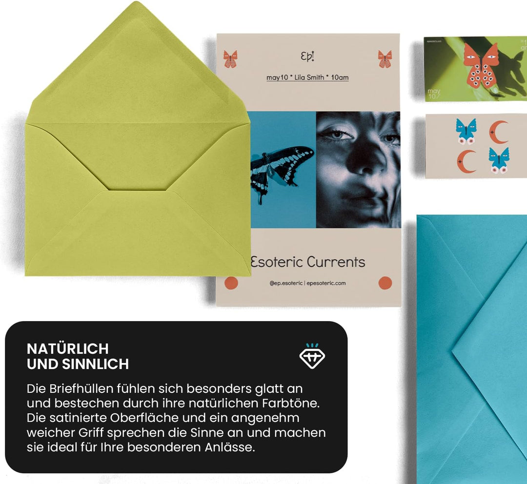 Netuno 100 quadratische Briefumschläge Blass-Rosa 153x 153 mm 110g Woodstock Cipria Recycling Briefh