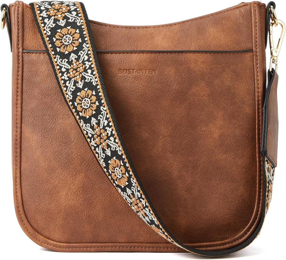 BOSTANTEN Damen Handtasche Kleine Umhängetasche aus PU Leder Schultertasche für Frauen Crossbody Bag