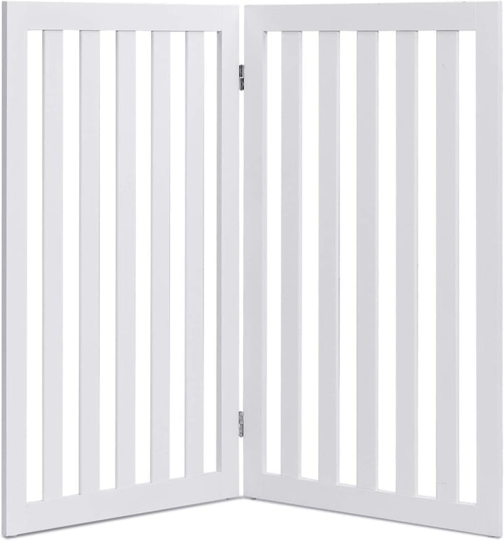 COSTWAY Absperrgitter Hunde 89cm Hoch, Schutzgitter Holz, Kindergitter klappbar, Treppengitter Hunde